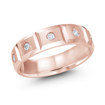 6mm 14k Rose Gold Wedding Band