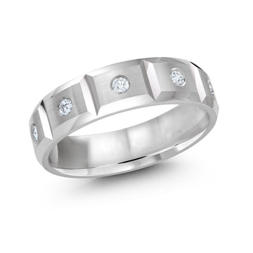 6mm 14k White Gold Wedding Band