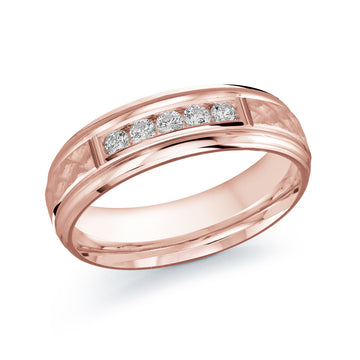 7mm 14k Rose Gold Wedding Band