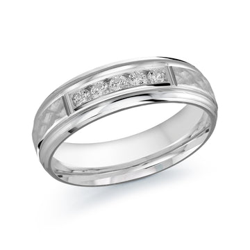 7mm 14k White Gold Wedding Band