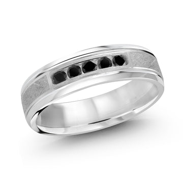 6mm 14k White Gold Wedding Band