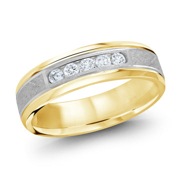 6mm 14k Yellow Gold / White Gold Wedding Band