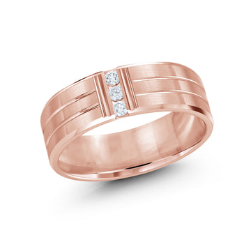 7mm 14k Rose Gold Wedding Band