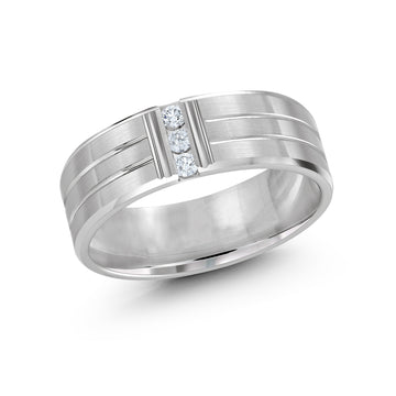 7mm 14k White Gold Wedding Band