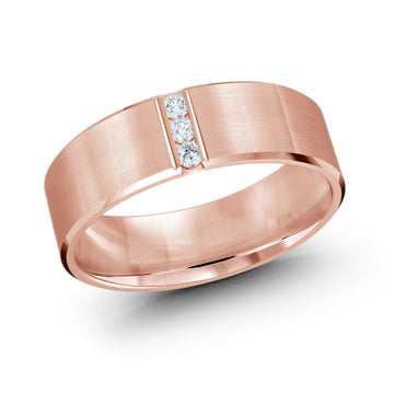 7mm 14k Rose Gold Wedding Band