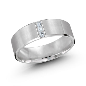 7mm 14k White Gold Wedding Band