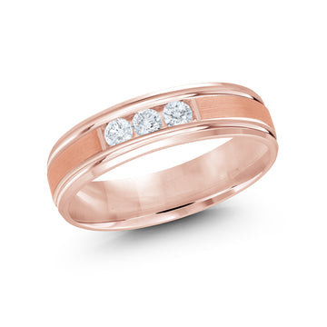 6mm 14k Rose Gold Wedding Band
