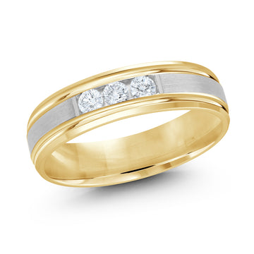 6mm 14k Yellow Gold / White Gold Wedding Band