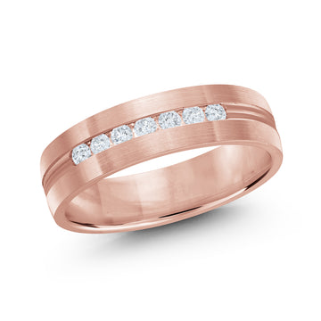 6mm 14k Rose Gold Wedding Band