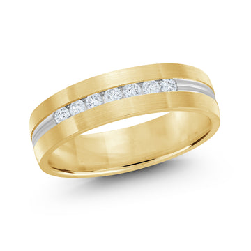 6mm 14k Yellow Gold / White Gold Wedding Band