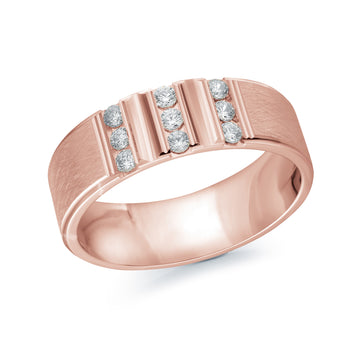 7mm 14k Rose Gold Wedding Band