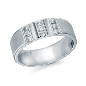 7mm 14k White Gold Wedding Band