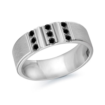 7mm 14k White Gold Wedding Band