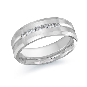 7mm 14k White Gold Wedding Band
