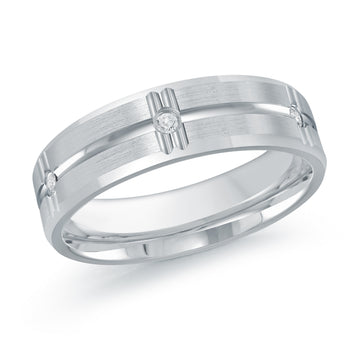 6mm 14k White Gold Wedding Band