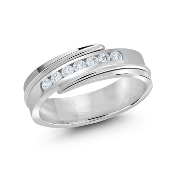 7mm 14k White Gold Wedding Band