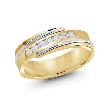 7mm 14k Yellow Gold / White Gold Wedding Band