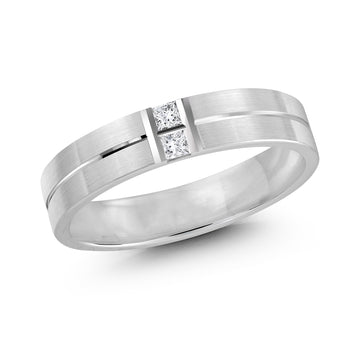 5mm 14k White Gold Wedding Band