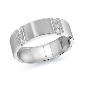 7mm 14k White Gold Wedding Band