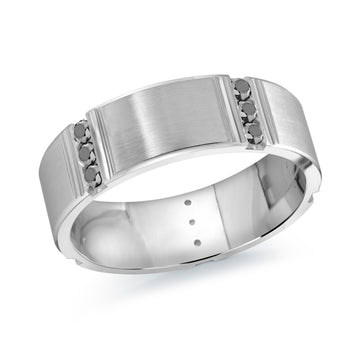 7mm 14k White Gold Wedding Band