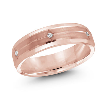 6mm 14k Rose Gold Wedding Band