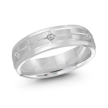 6mm 14k White Gold Wedding Band