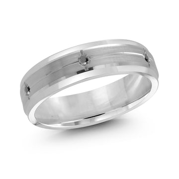 6mm 14k White Gold Wedding Band