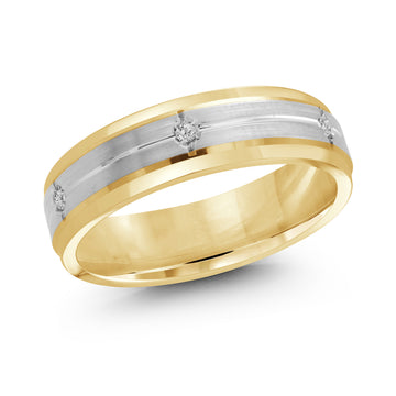 6mm 14k Yellow Gold / White Gold Wedding Band