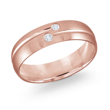 7mm 14k Rose Gold Wedding Band