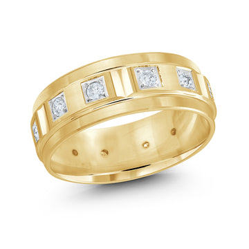 8mm 14k Yellow Gold Wedding Band