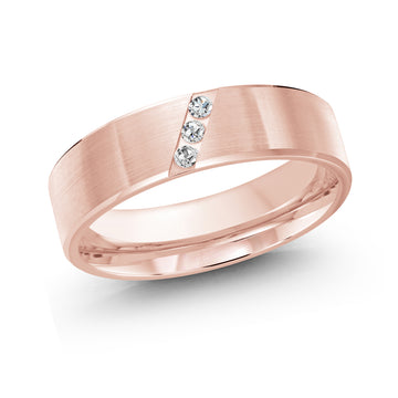 6mm 14k Rose Gold Wedding Band