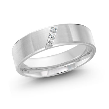 6mm 14k White Gold Wedding Band