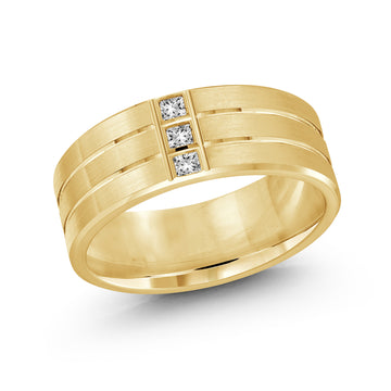8mm 14k Yellow Gold Wedding Band