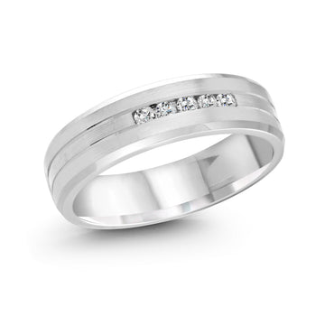 7mm 14k White Gold Wedding Band