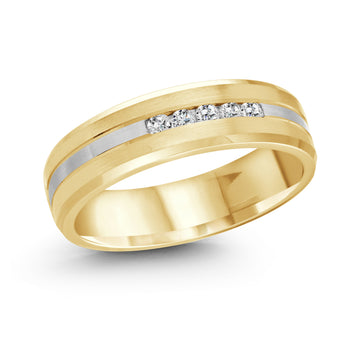 7mm 14k Yellow Gold / White Gold Wedding Band