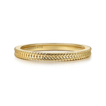 14K Yellow Plain Gold Stackable Ring