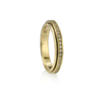 Lunar YGV | 14 KT Gold Vermeil Meditation Ring