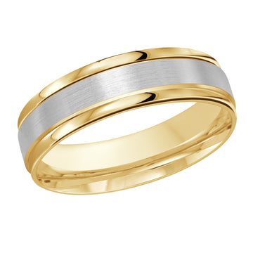 6mm 14k Yellow Gold / White Gold Wedding Band