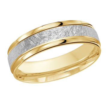 6mm 14k Yellow Gold / White Gold Wedding Band