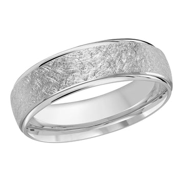 6mm 14k White Gold Wedding Band