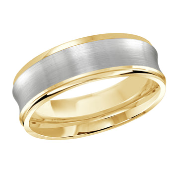 7mm 14k Yellow Gold / White Gold Wedding Band