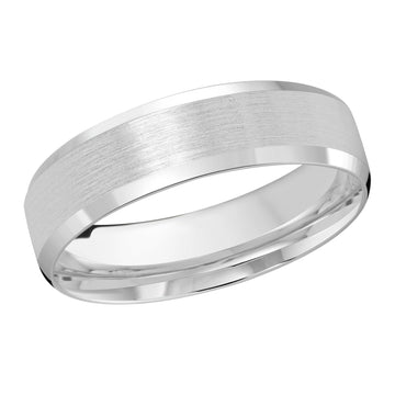 6mm 14k White Gold Wedding Band