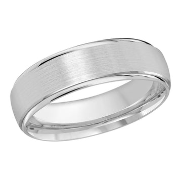 6mm 14k White Gold Wedding Band