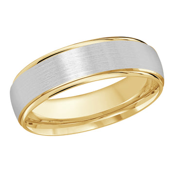 6mm 14k Yellow Gold / White Gold Wedding Band