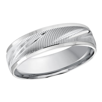 6mm 14k White Gold Wedding Band