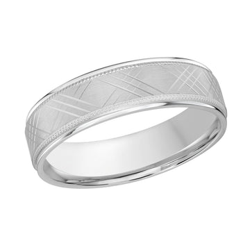 6mm 14k White Gold Wedding Band