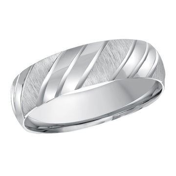 6mm 14k White Gold Wedding Band