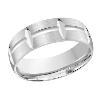 7mm 14k White Gold Wedding Band