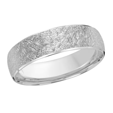 6mm 14k White Gold Wedding Band