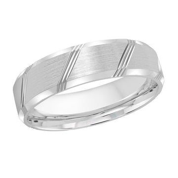 6mm 14k White Gold Wedding Band